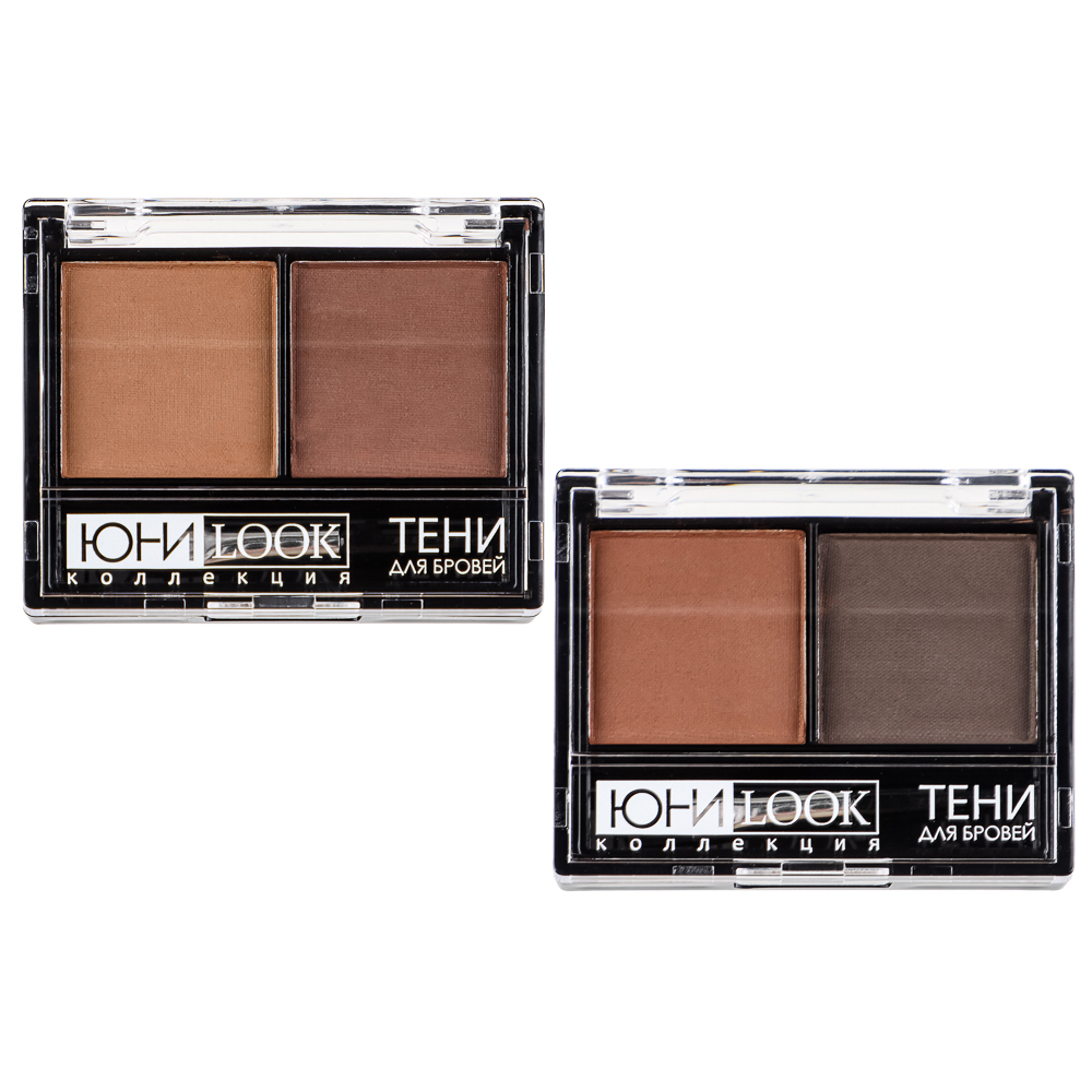 ЮНИLOOK Тени для бровей, 7 г, 2 тона, НB-19, арт.№ 330-248