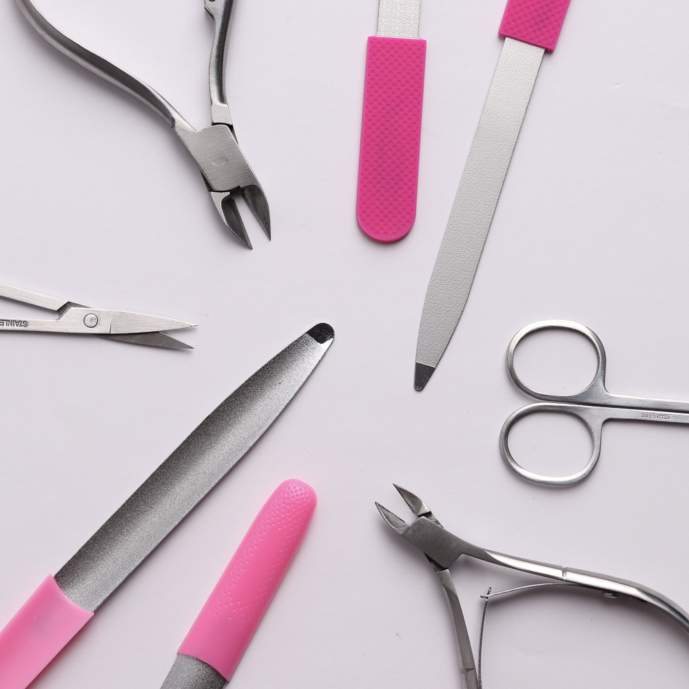 ЮНИLOOK Ножницы маникюрные универсальные с загнутыми лезвиями, сталь, 8,8см, HS-0621-3, арт.№ 305-277