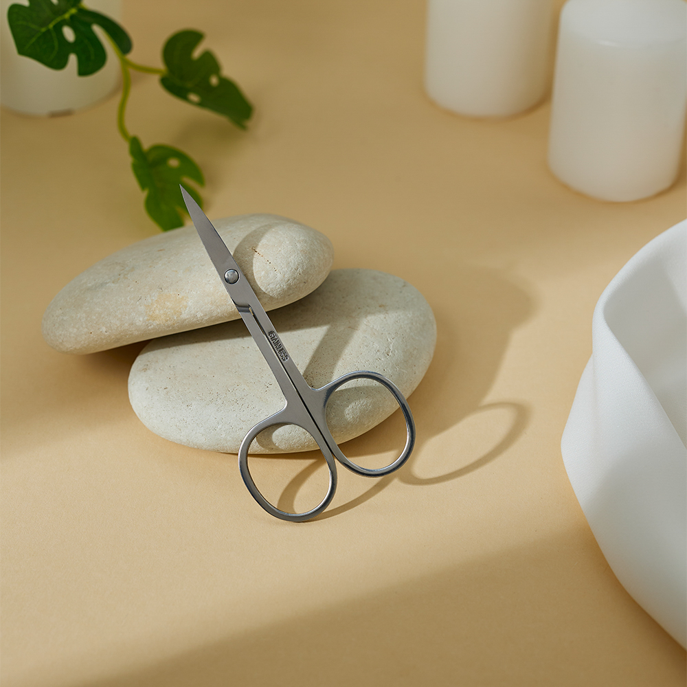 ЮНИLOOK Ножницы маникюрные универсальные с загнутыми лезвиями, сталь, 8,8см, HS-0621-3, арт.№ 305-277