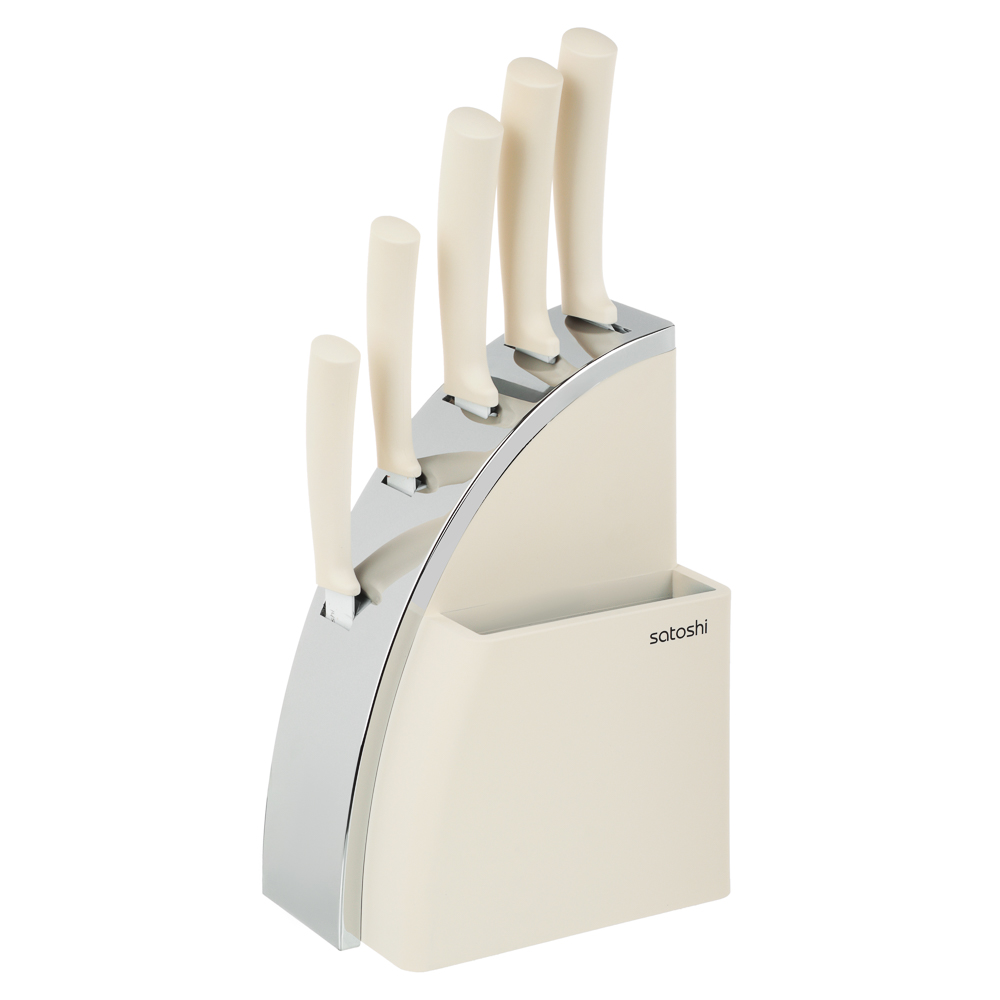 SATOSHI Плуа Набор ножей кухонных 6пр, на подставке, арт.№ 803-414