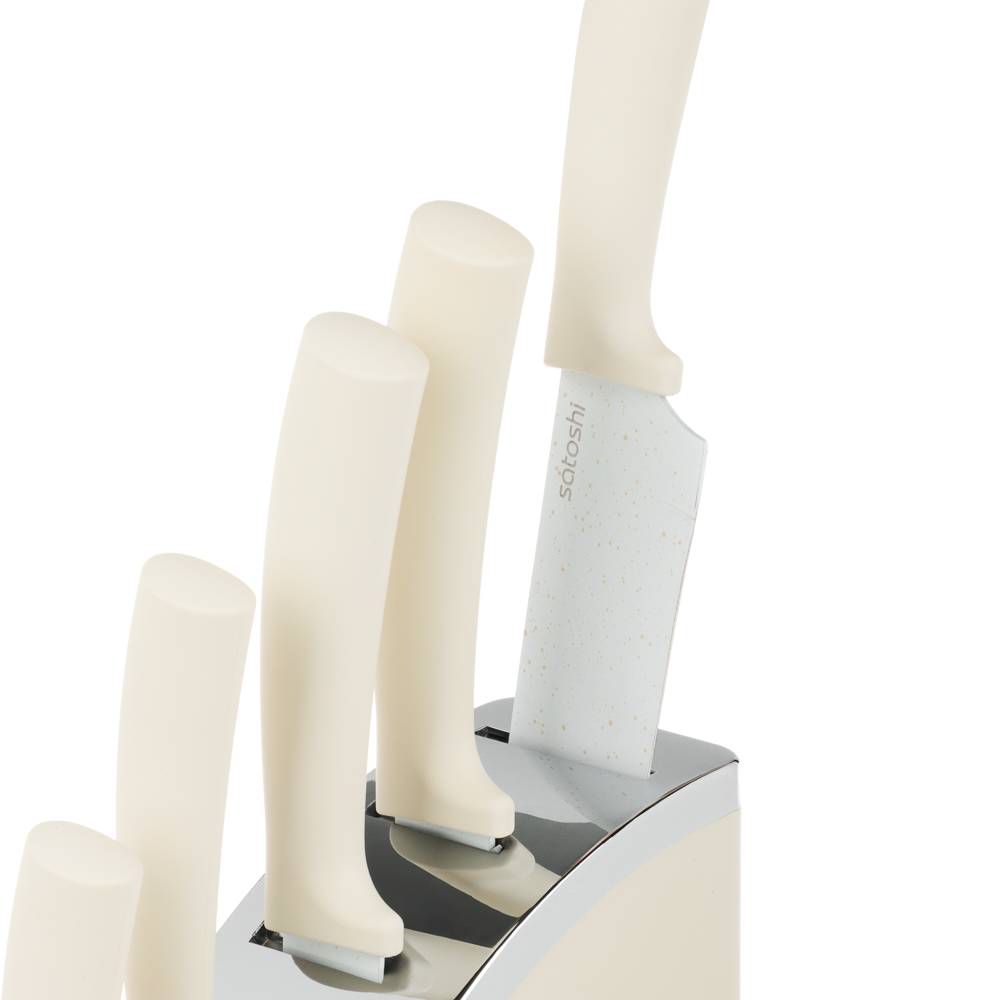 SATOSHI Плуа Набор ножей кухонных 6пр, на подставке, арт.№ 803-414