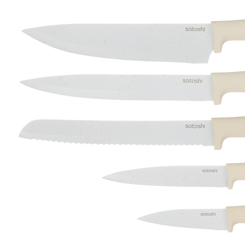 SATOSHI Плуа Набор ножей кухонных 6пр, на подставке, арт.№ 803-414