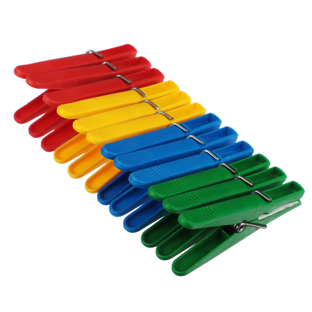 Набор прищепок 12шт, пластик, "Дельфин", арт.№ 453-083