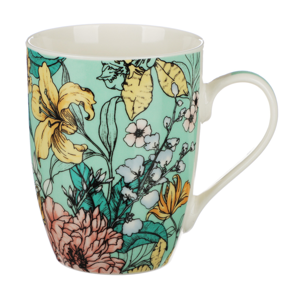 Кружка 350мл, фарфор, "Каприз", 4 дизайна, арт.№ 806-286