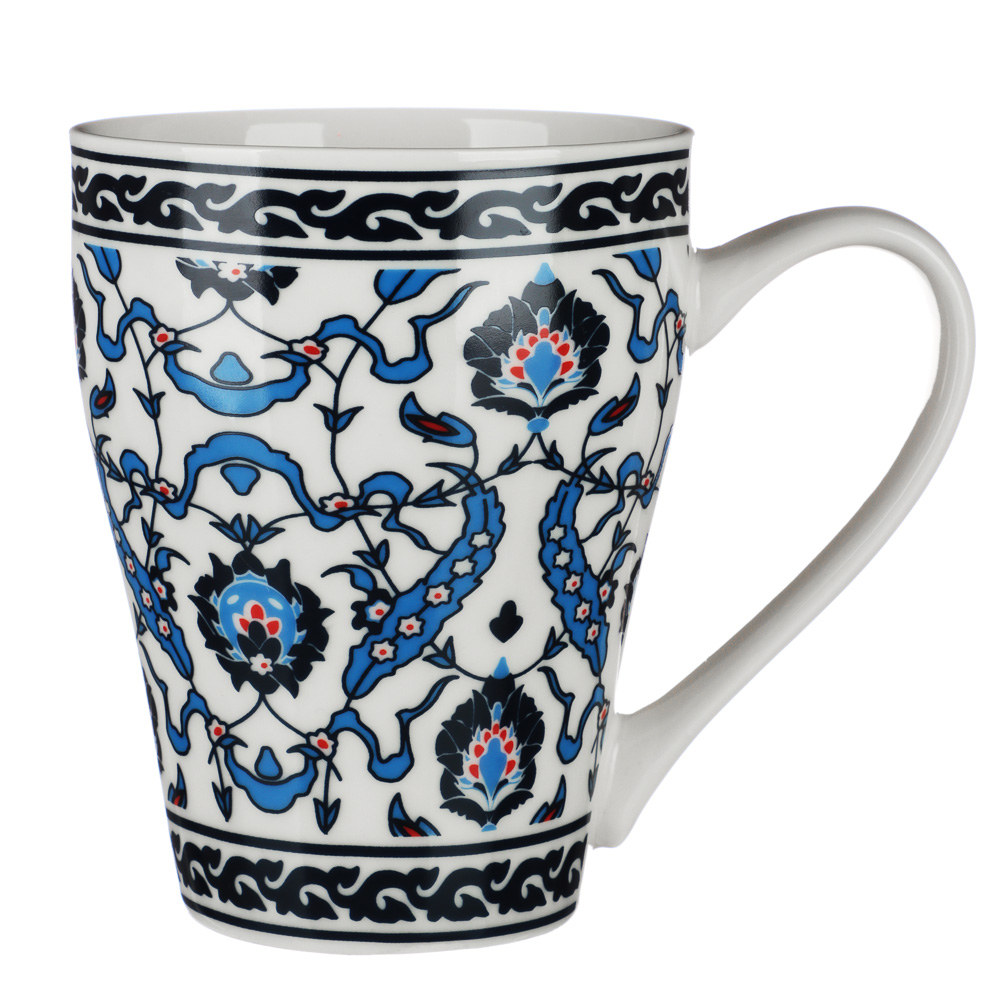 Кружка 350мл, фарфор, "Узоры", 4 дизайна, арт.№ 806-222