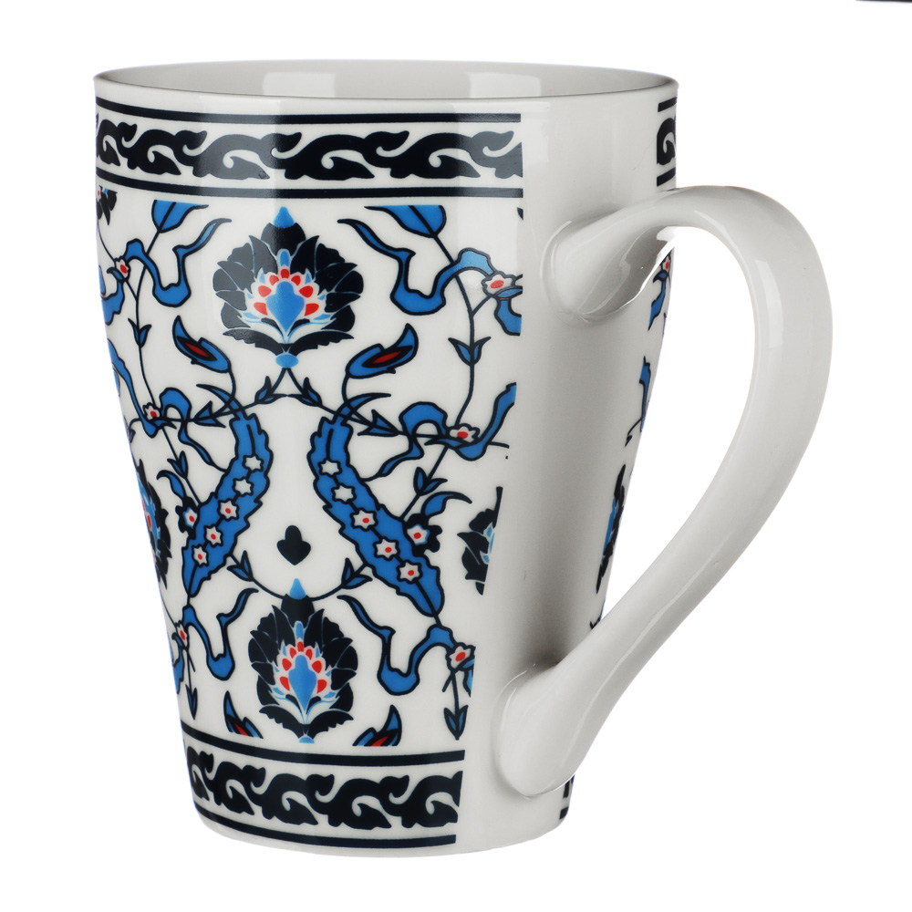 Кружка 350мл, фарфор, "Узоры", 4 дизайна, арт.№ 806-222