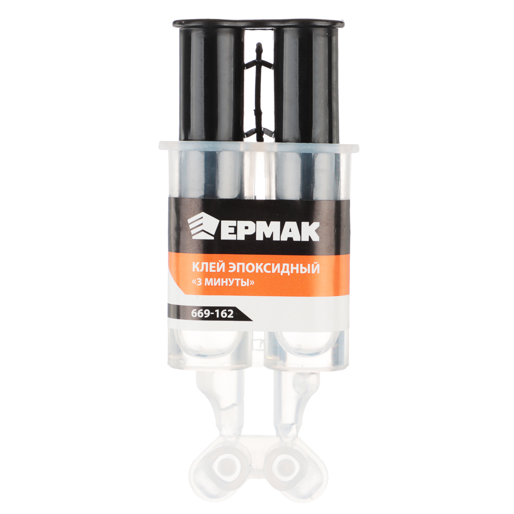 ЕРМАК Клей "3 минуты" эпоксидный, бесцветный (смола+отвердитель) 3+3мл, в шприце, арт.№ 669-162