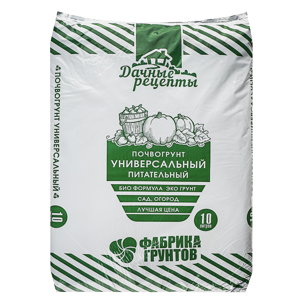 Почвогрунт Универсальный питательный 10л, Дачные рецепты ЕКБ, арт.№ 115-036