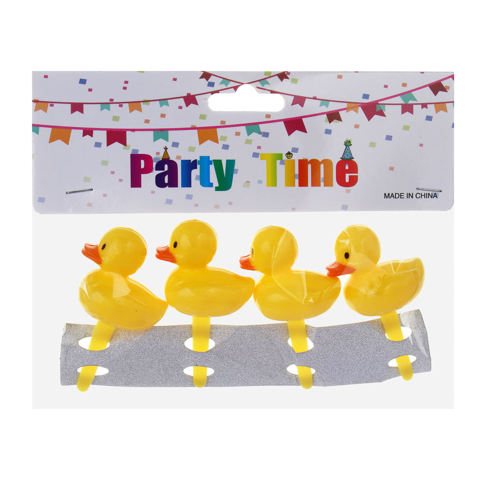 Топпер "Утята", 7,5x4см, пластик, 4 шт, арт.№ 349-603