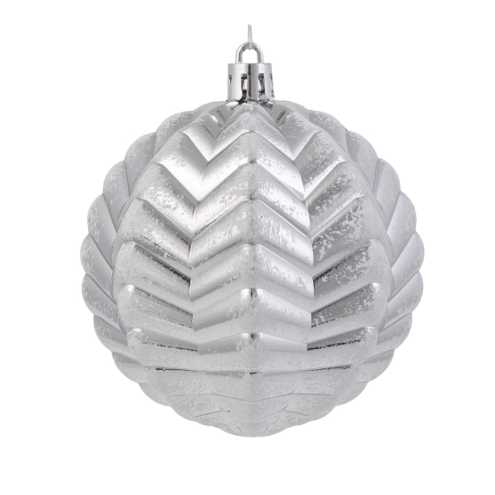 СНОУ БУМ Набор шаров 8 см, 4 шт, серебро, 26-143, арт.№ 373-573