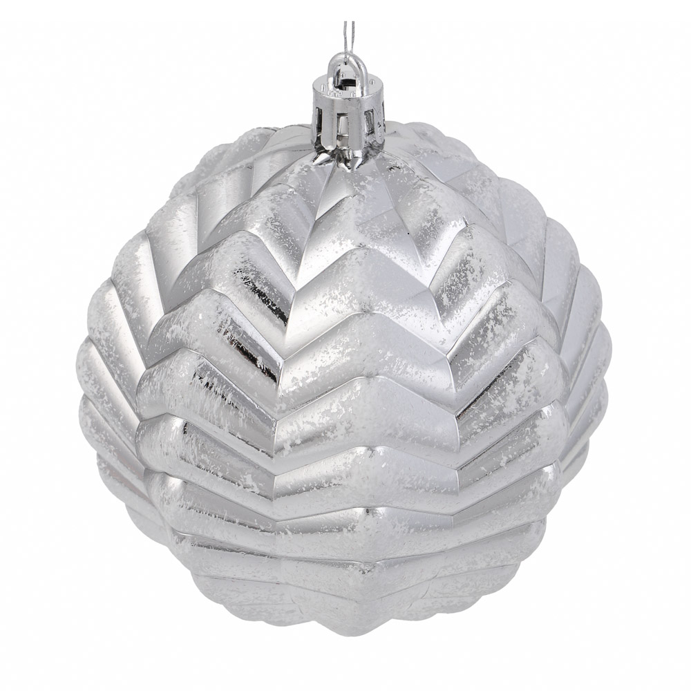 СНОУ БУМ Набор шаров 8 см, 4 шт, серебро, 26-143, арт.№ 373-573