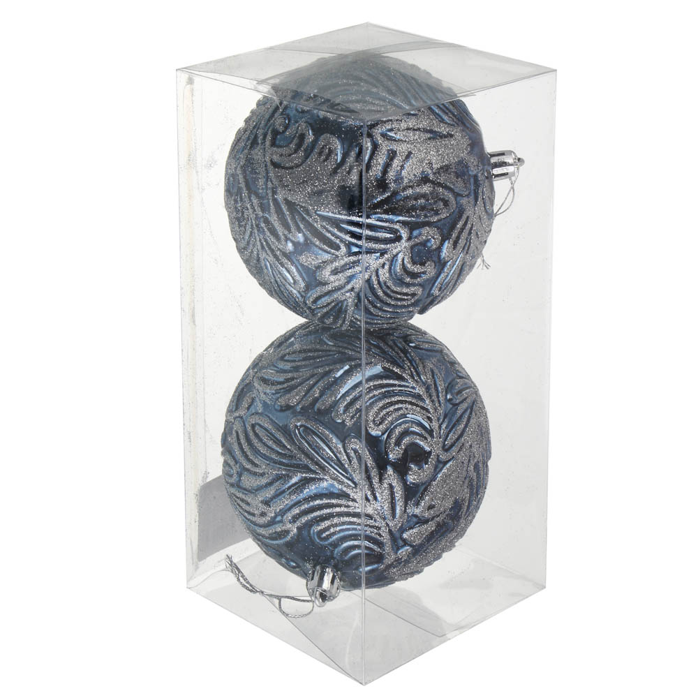 СНОУ БУМ Набор шаров 10 см, 2 шт, синий, 26-146, арт.№ 373-576