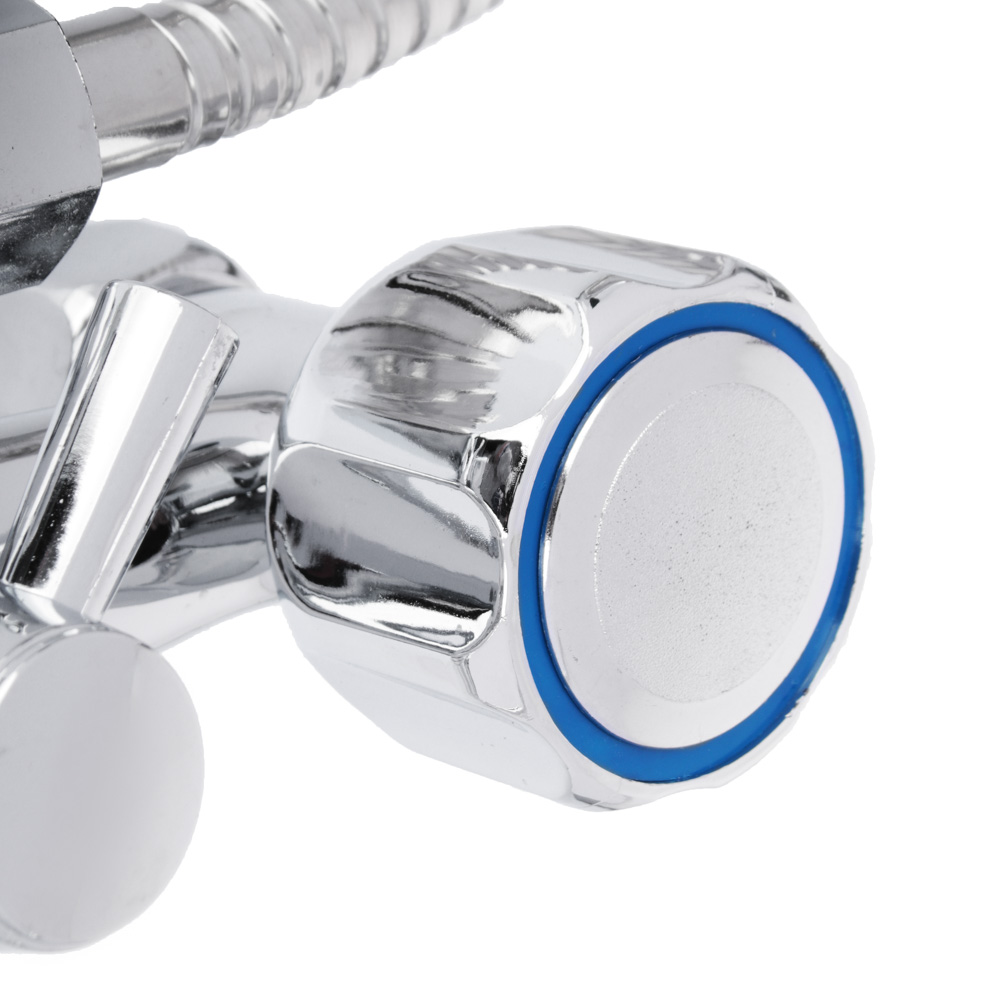 СоюзКран Смеситель для ванны с душем, круглый излив 35см, кер. кран-буксы 1/2, хром, цинк, SK08-S213, арт.№ 567-046