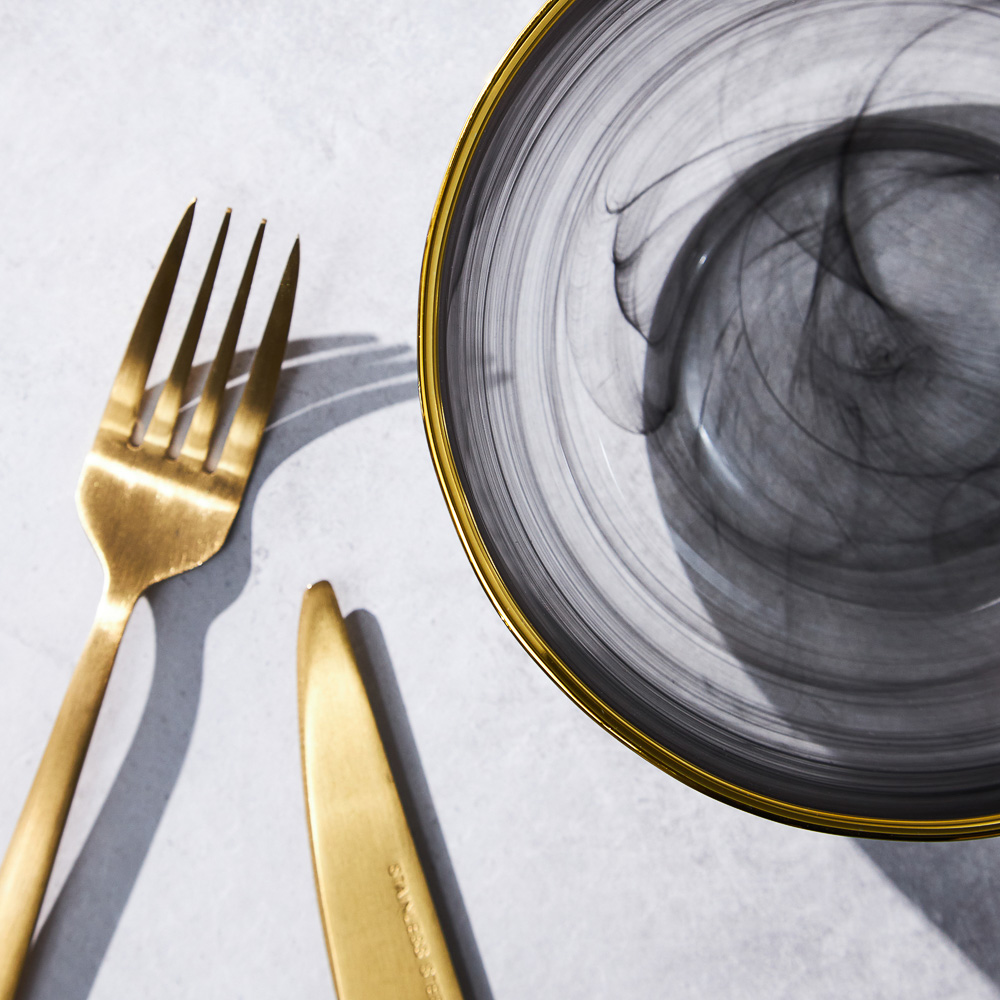 BY COLLECTION Black Line Салатник, 620мл, 15х7см, стекло, арт.№ 820-846