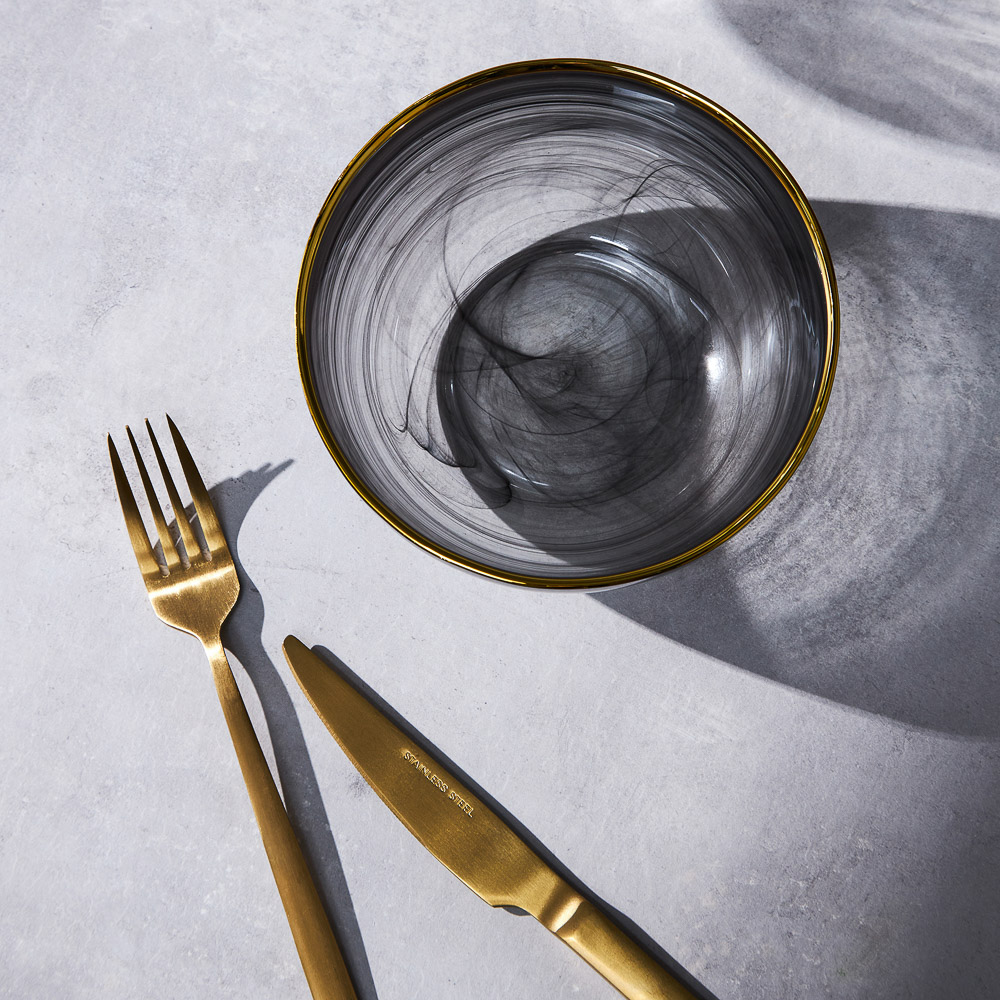 BY COLLECTION Black Line Салатник, 620мл, 15х7см, стекло, арт.№ 820-846