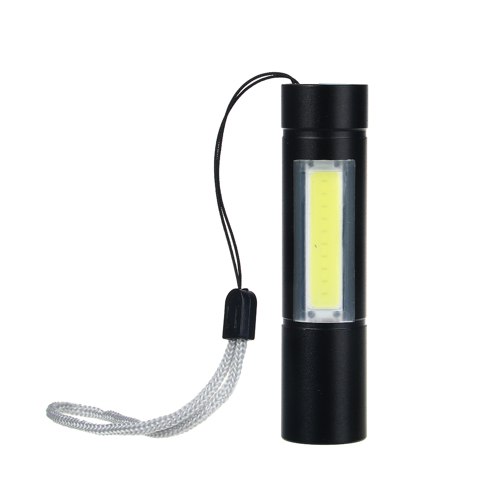 ЕРМАК Фонарик, LED + COB, 400мАч, USB кабель, 2х2х8,6см, 3 режима, арт.№ 224-070