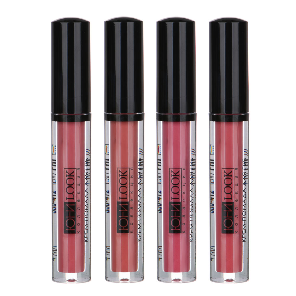 ЮНИLOOK Крем-помада для губ, 4мл, 4 тона, ПГ-20, арт.№ 330-412