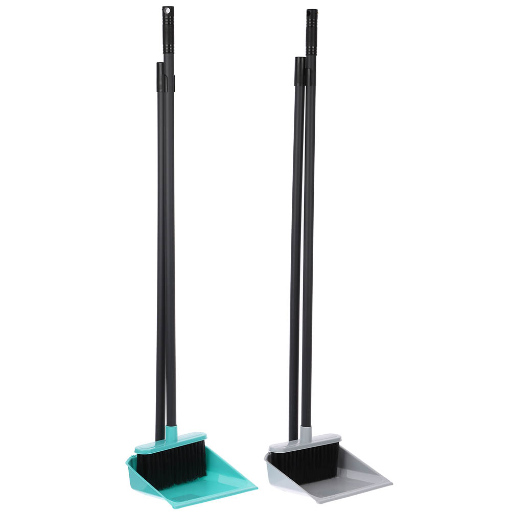 Набор для уборки с щеткой и совком тм VETTA Практик, пластик, 79х19х17см, арт.№ 445-366