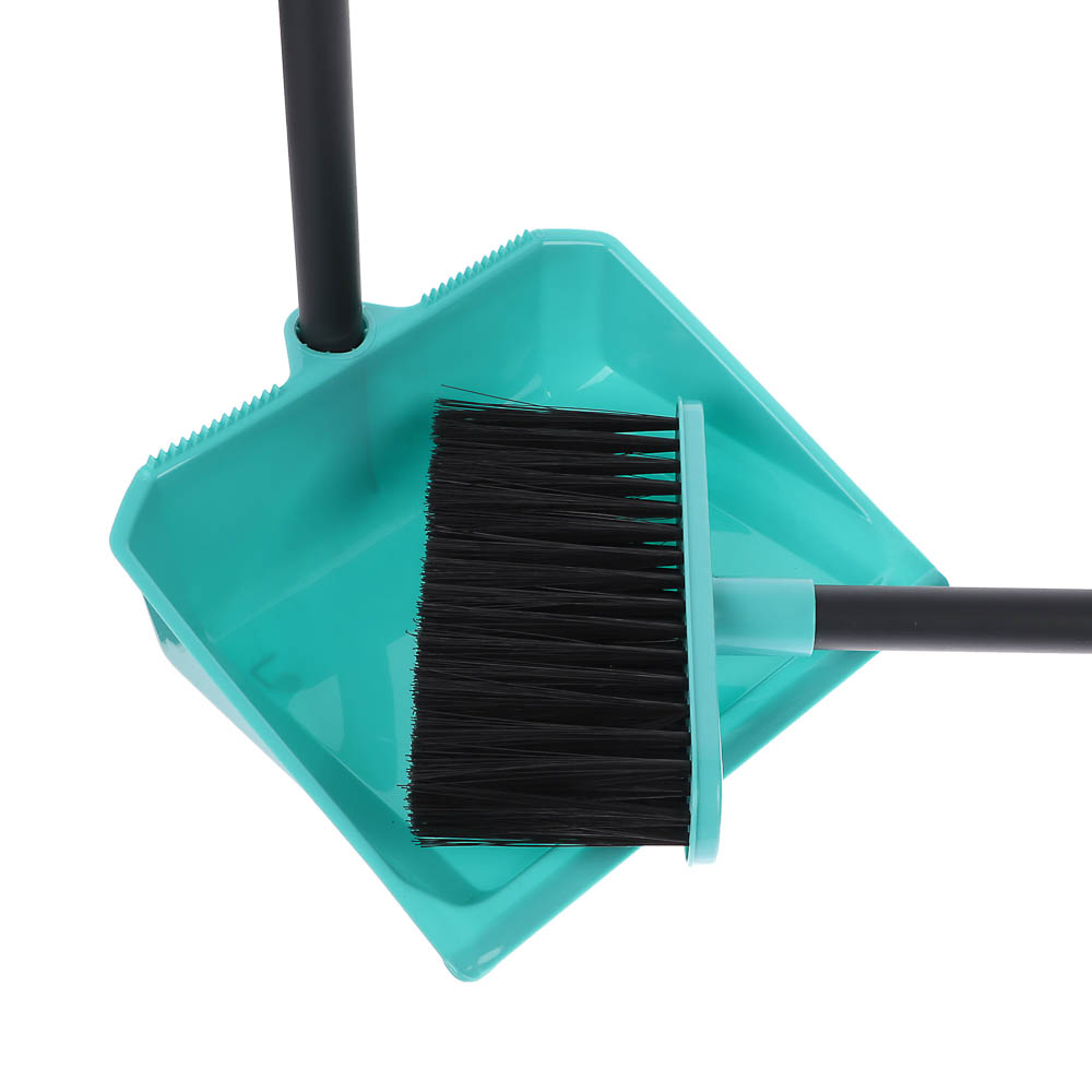 Набор для уборки с щеткой и совком тм VETTA Практик, пластик, 79х19х17см, арт.№ 445-366