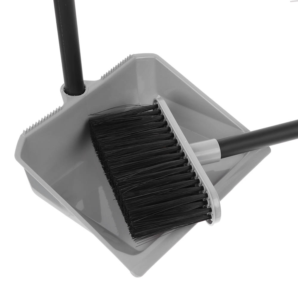 Набор для уборки с щеткой и совком тм VETTA Практик, пластик, 79х19х17см, арт.№ 445-366