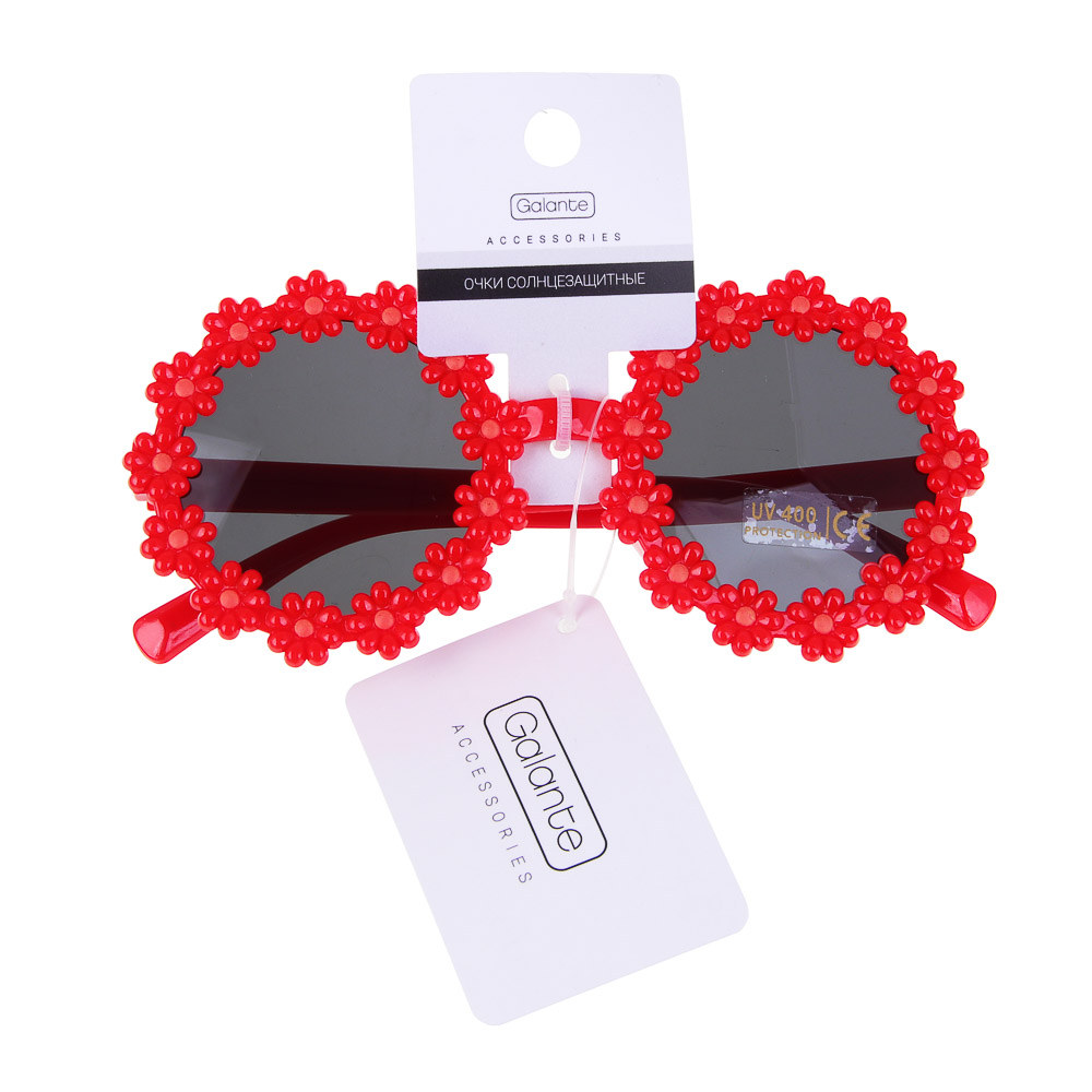 GALANTE Очки солнцезащитные детские, пластик, 122x40мм, 4 цвета, арт.№ 304-507