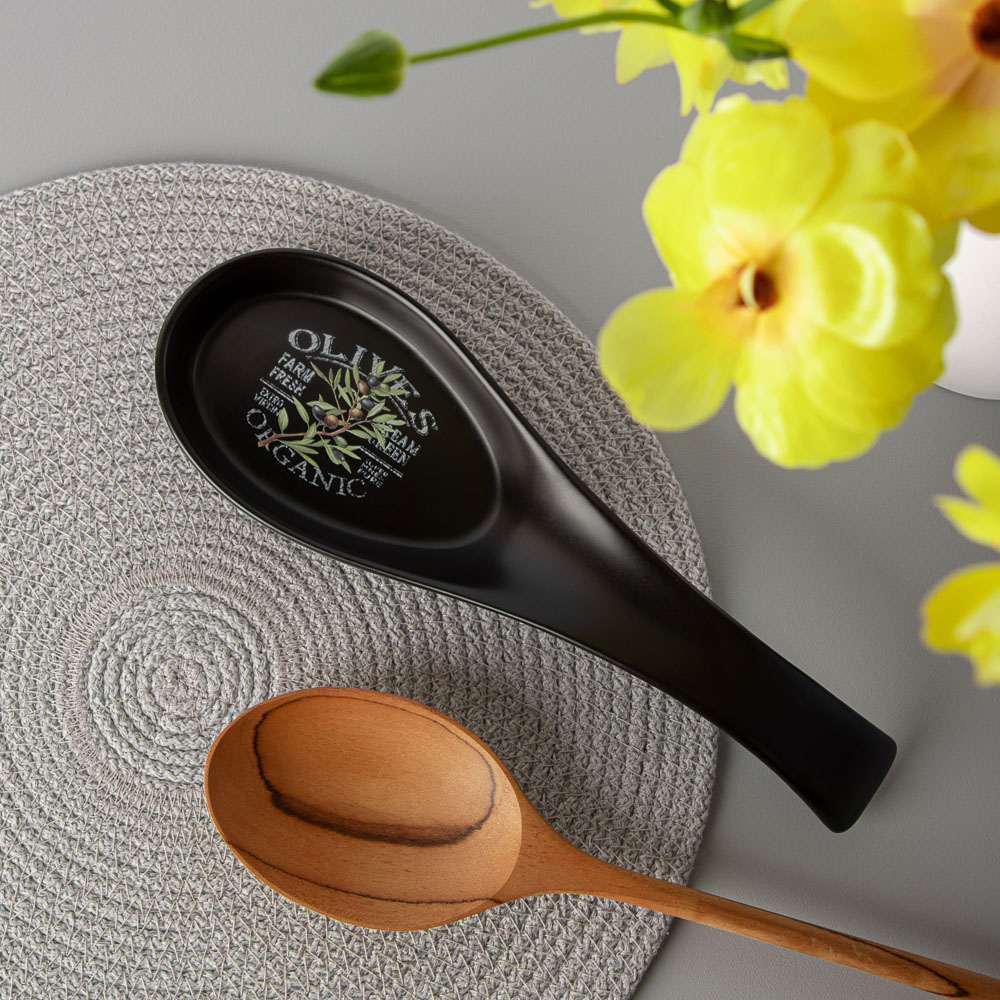 MILLIMI Олива Подставка для ложки, 22х7х3,5см, керамика, арт.№ 824-005