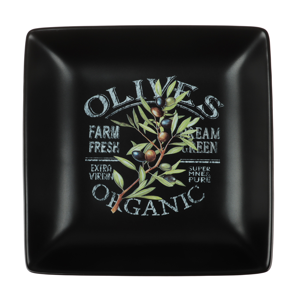 MILLIMI Олива Блюдо квадратное, 18х18х4,5см, керамика, арт.№ 824-007