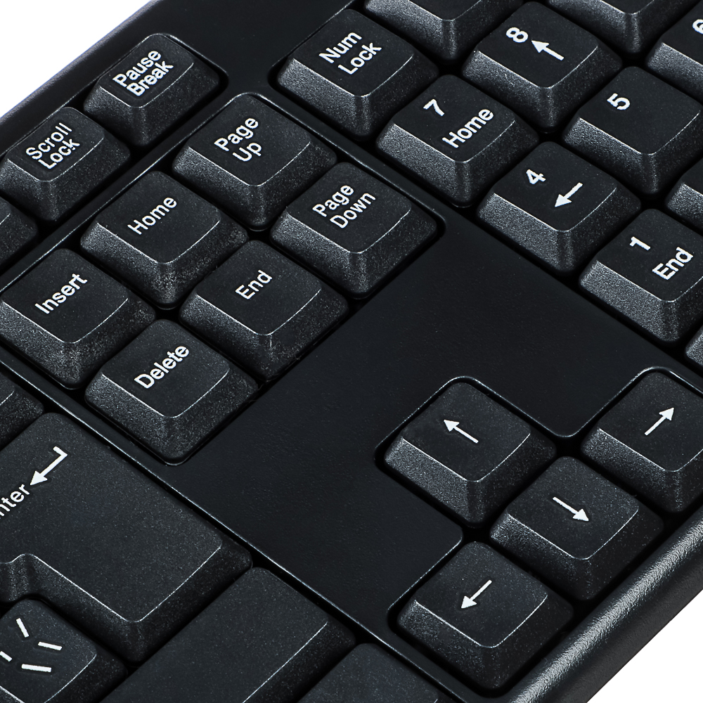 Клавиатура проводная Первая цена Optima, мембранная, 104кл.,белая кириллица, USB, каб. 140см, черный, арт.№ 405-110