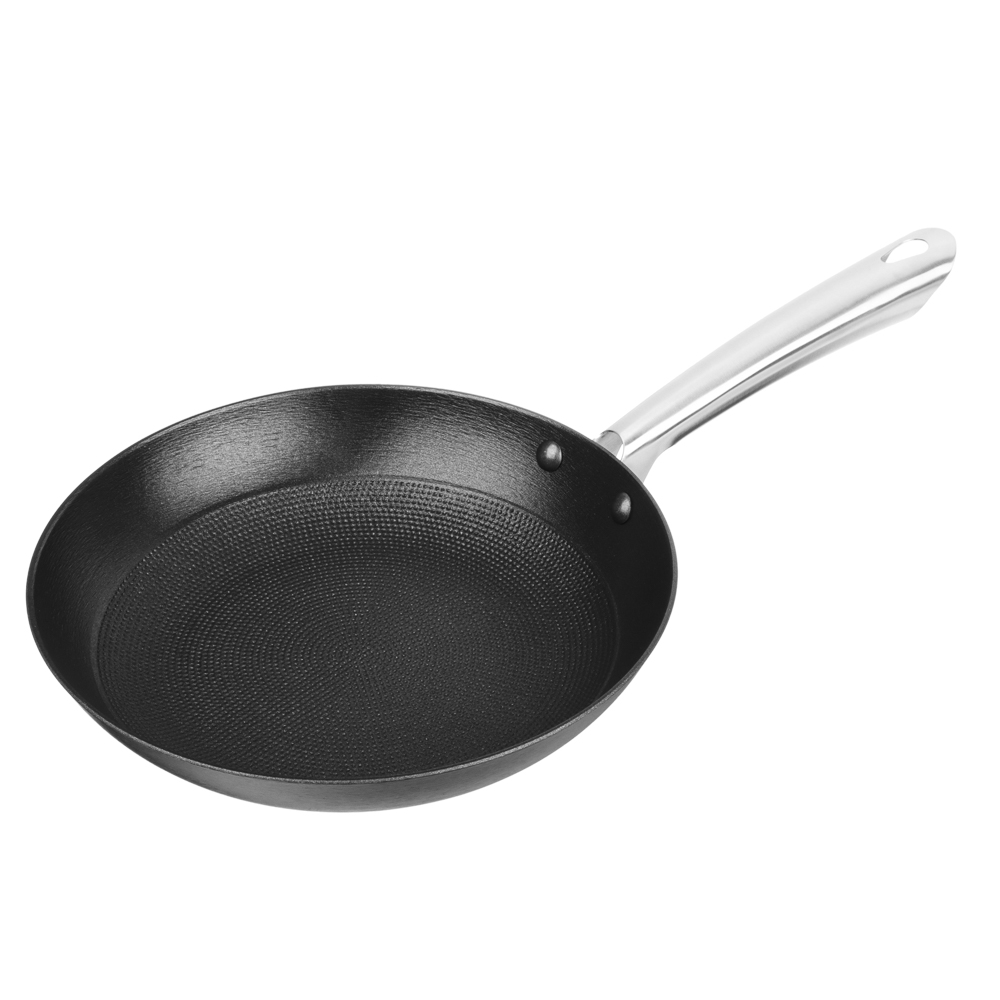 SATOSHI Сковорода чугун, 26см, антипригарное покрытие, рельефная поверхность дна, арт.№ 808-014