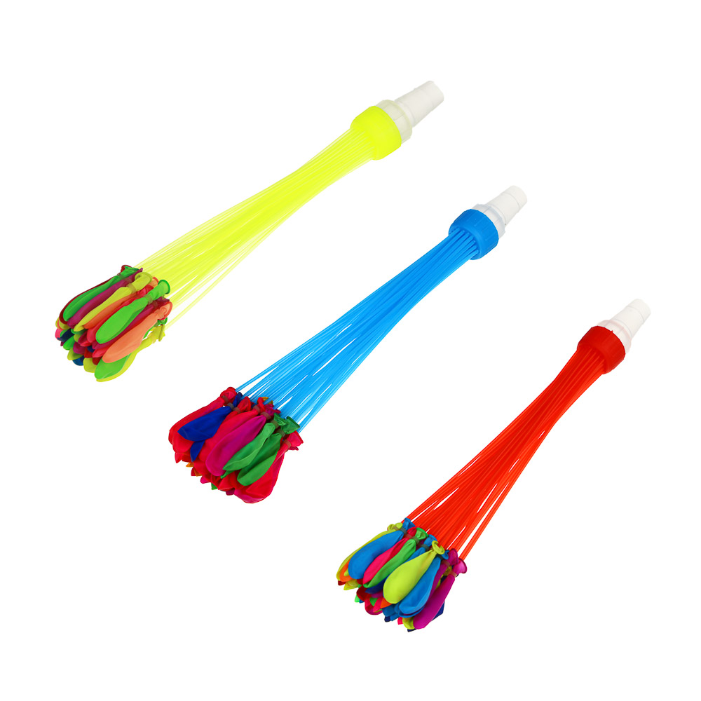 Водные бомбы, набор: 37 шаров, мульти насадка для заливки воды,ИГРОЛЕНД,  латекс, PVC, арт.№ 298-022