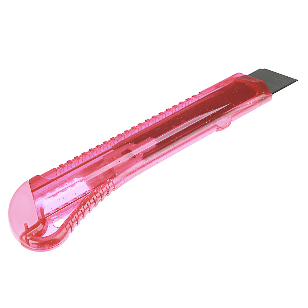 Нож канцелярский ClipStudio средний, лезвие до 18мм, 15,5x3см, ассорти 4 цвета, в пакете, арт.№ 526-507