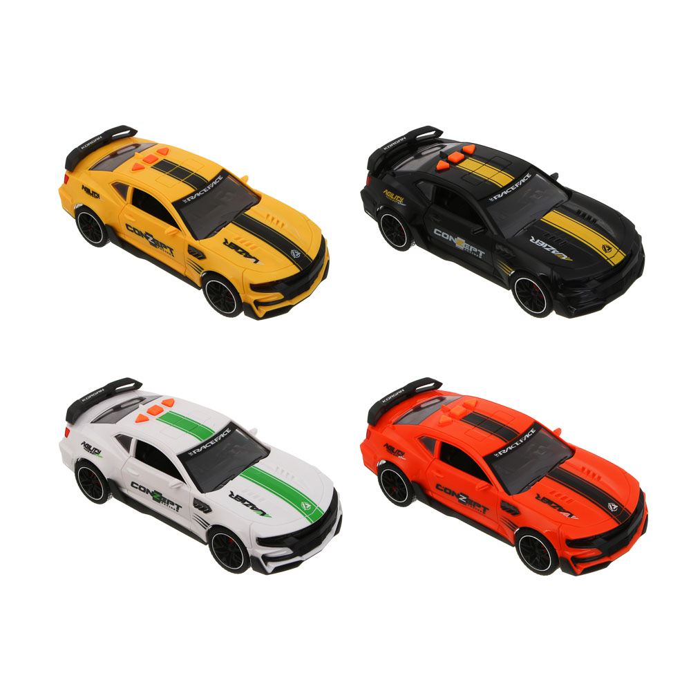 ИГРОЛЕНД Машина инерционная "Мега дрифт", свет, звук, 3хAG13, ABS,  17,2х7,2х5,3 см, 4 дизайна, арт.№ 292-477