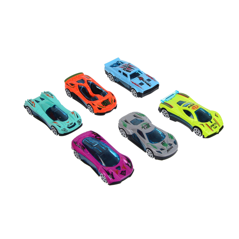 ИГРОЛЕНД Автоперевозчик, с запуском, 6 машинок, PP, 37х14,2х7,3 см, 2 дизайна, арт.№ 292-478