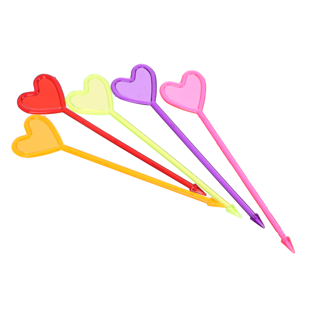 Пика для канапе 8 см (30 шт./уп.) Сердце пластик, арт.№ 349-608