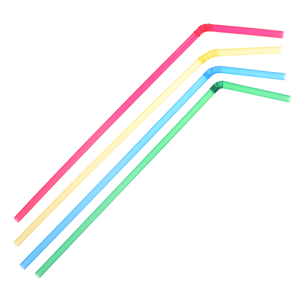 Трубочка для коктейля d=5 мм разноцветные (50 шт./уп.) со сгибом, арт.№ 854-022