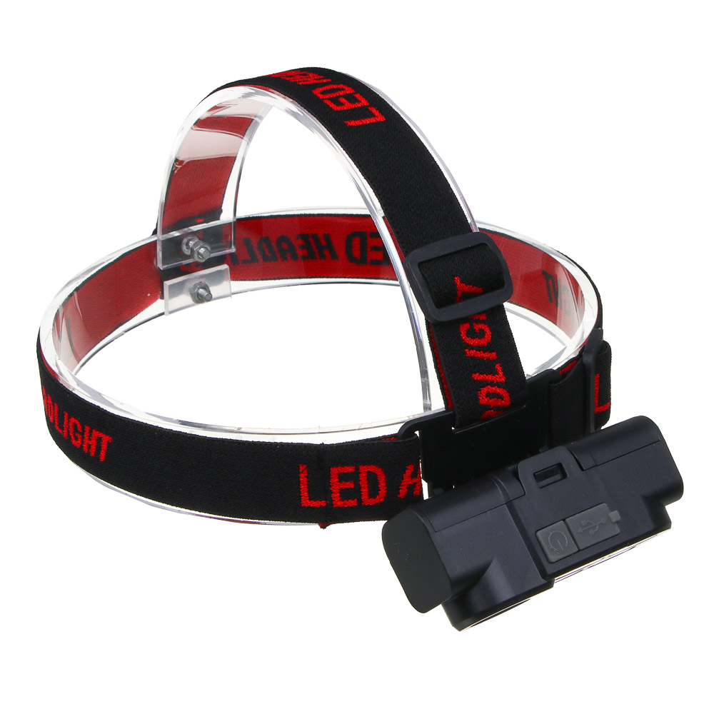 ЕРМАК Фонарь налобный, XPE+COB, 4 режима, зарядка USB, 83х27х25 мм, без АКБ, арт.№ 223-080