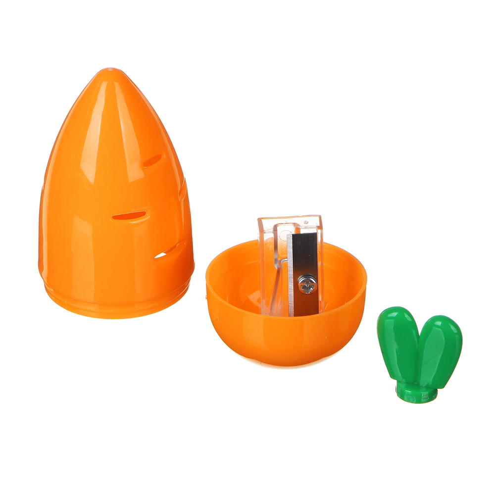 Точилка для карандашей с контейнером в форме морковки, 7,5x3,3см, пластик, арт.№ 576-013