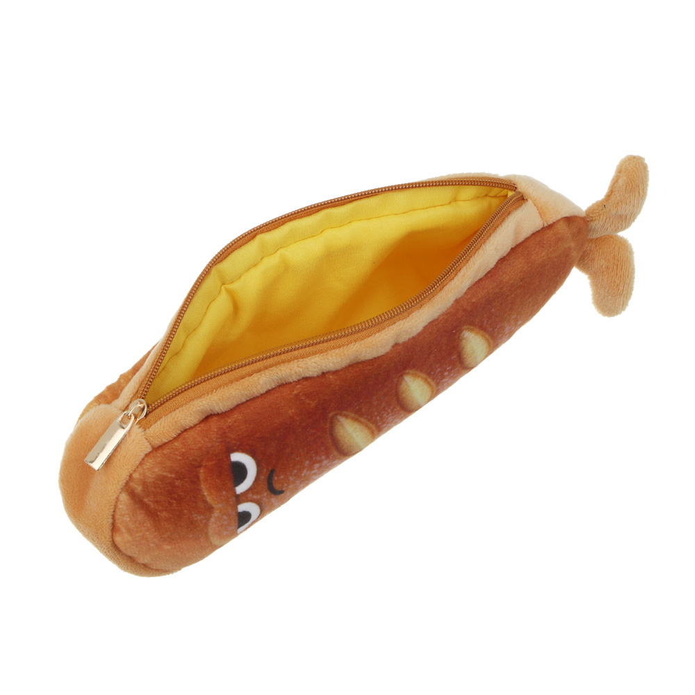 Пенал фигурный 22х10см, в форме хлебных изделий, полиэстер, 3 дизайна, арт.№ 238-055