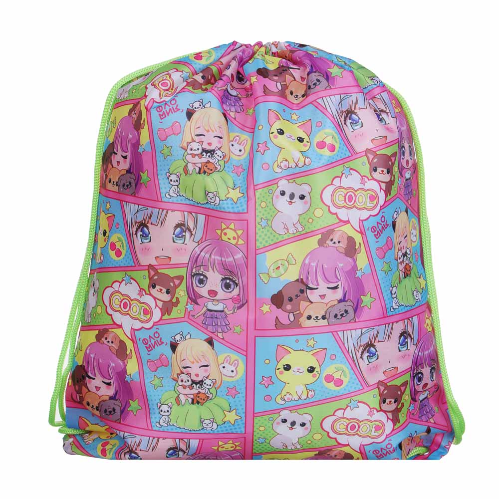 Кавай Мешок для сменной обуви на завязках, 34,8x41,5см, полиэстер, арт.№ 233-002