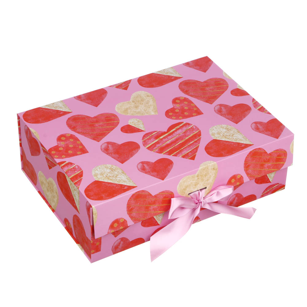 Коробка подарочная, складная, с лентой, 28x20x9 см, арт.№ 207-013