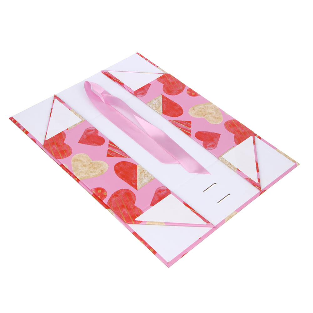 Коробка подарочная, складная, с лентой, 28x20x9 см, арт.№ 207-013