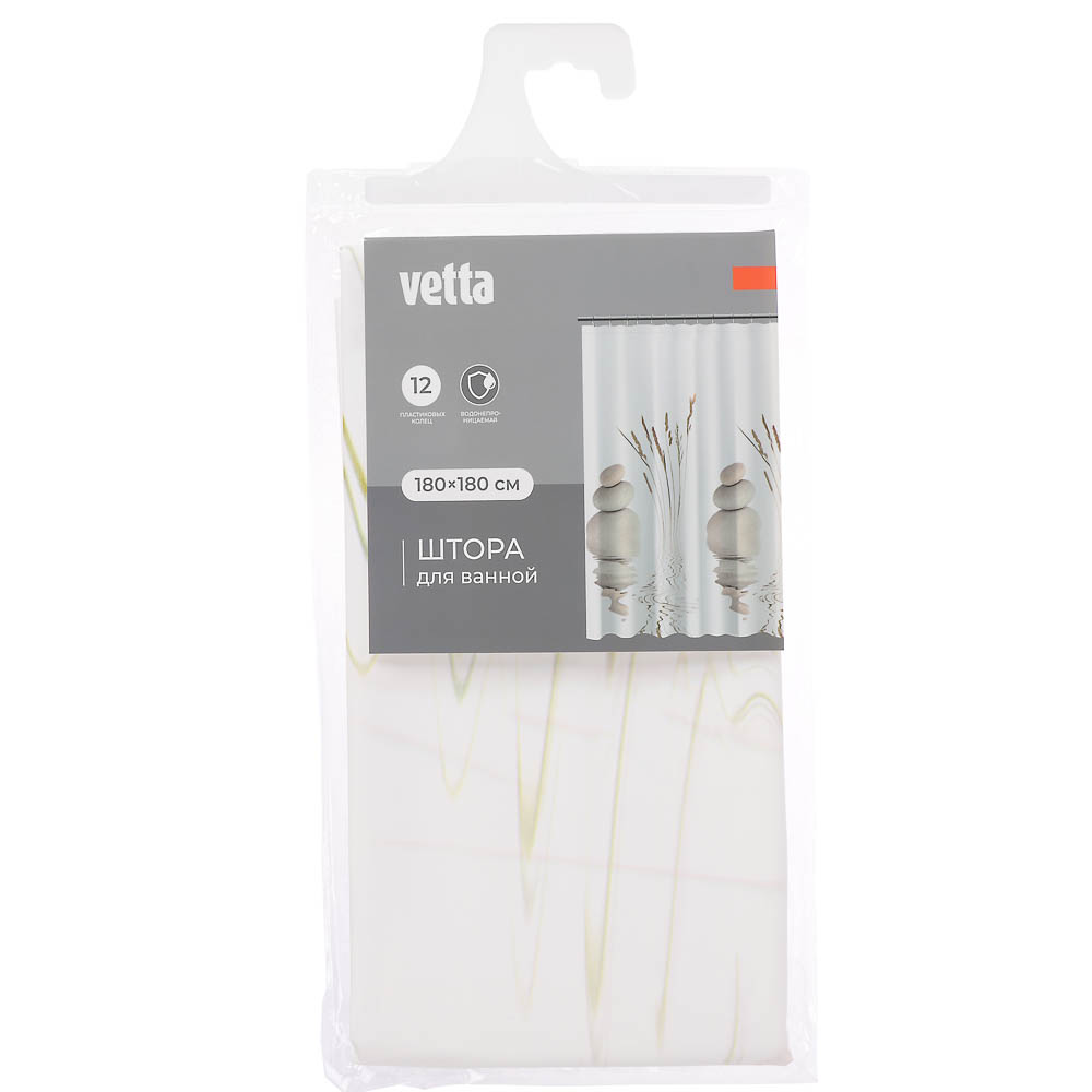 Штора для ванной тм VETTA Селеста, ПЕВА 60 г/м2, 180x180 см, 4 дизайна, арт.№ 461-524