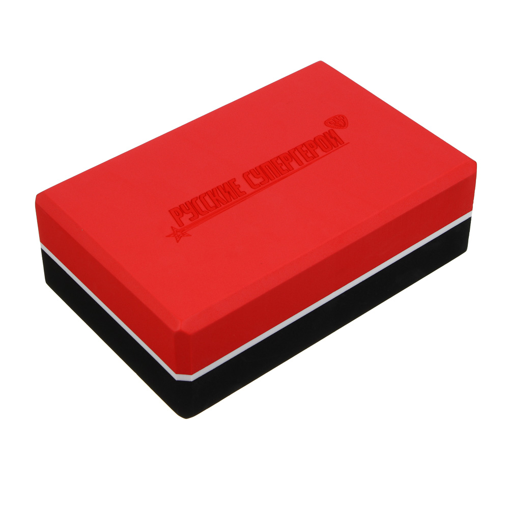 BY Русские Супергерои Блок для йоги, двухцветный, 23х15х7.5см, EVA, 180г, арт.№ 093-021