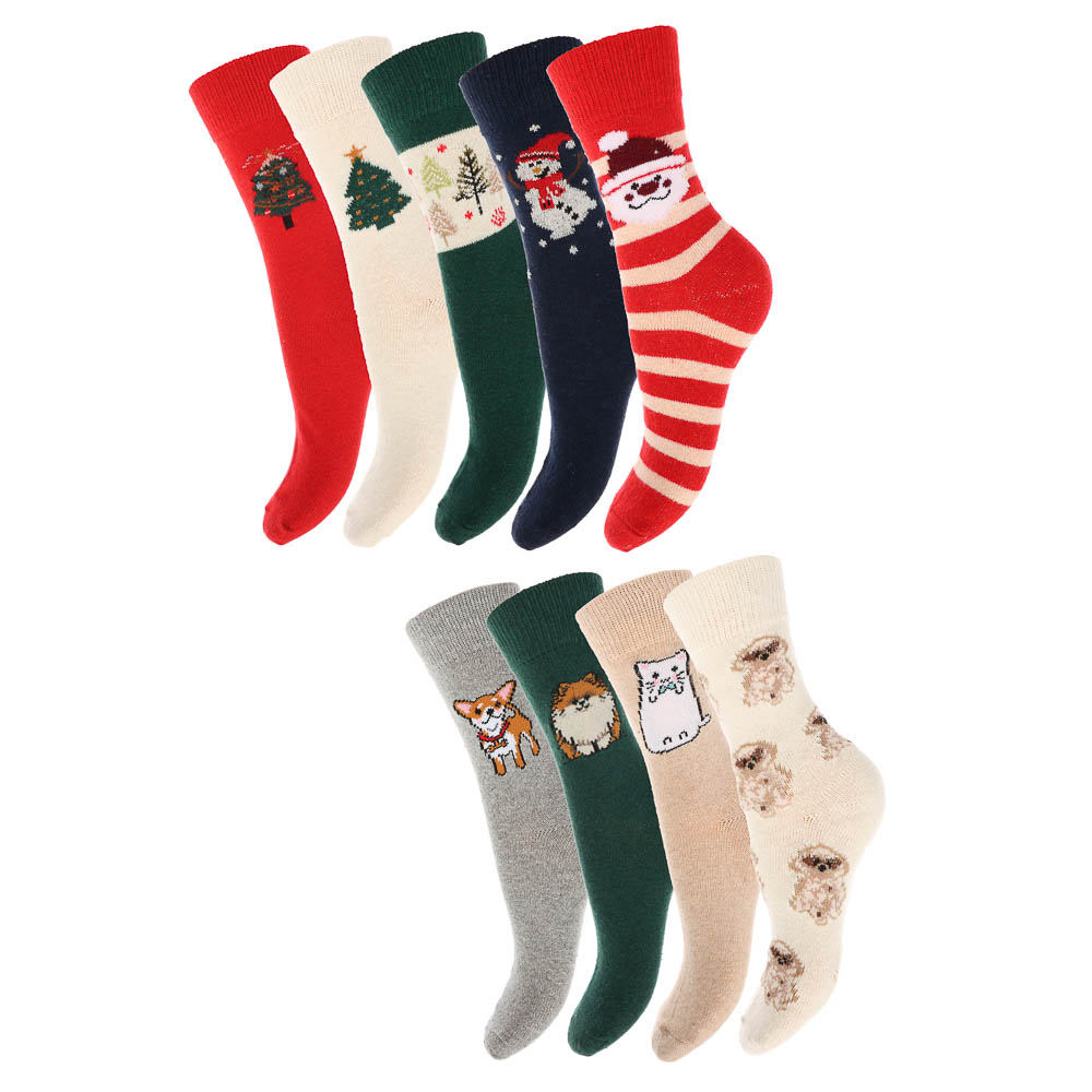 Носки женские "полушерсть" с рисунком, 65% полушерсть, 15% акрил, 10% спандекс, 10% эл, р. 36-39, арт.№ 019-528