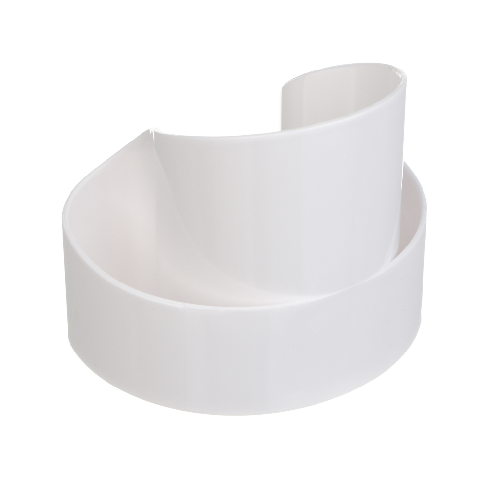 Органайзер для ватных дисков и палочек тм ЮНИLOOK, пластик,10,5х7,5х9 см, белый, арт.№ 357-410