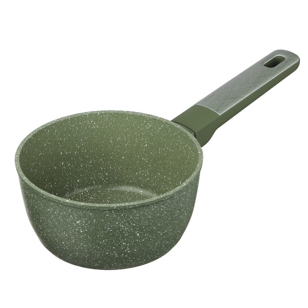 SATOSHI Кантри Ковш 1,3л, d16см, с крышкой, антипригарное покрытие мрамор, индукция, 3 цвета, арт.№ 846-764