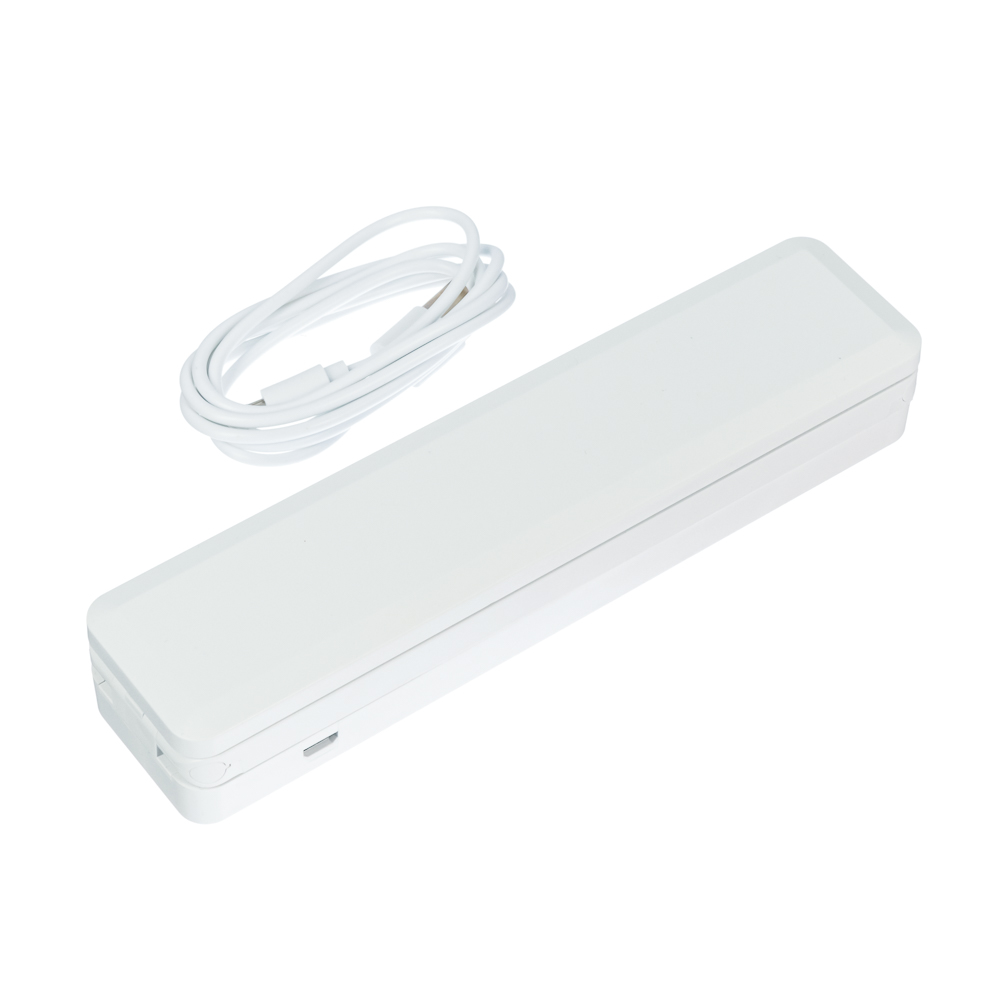 Лампа настольная складная FORZA, 1COB, питание 4xAAA, USB кабель 1м, 2000Lux, 6000K, белый, арт.№ 198-105