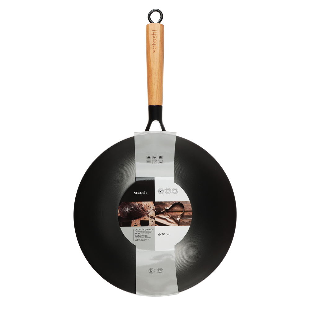 SATOSHI Сковорода-вок 30см, WK5124, арт.№ 846-307
