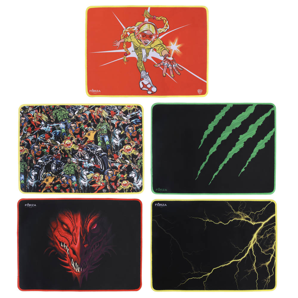 Коврик игровой FORZA, 360/230x260/200x2.5мм, с рисунком, полиэстер, каучук (2 размера), арт.№ 405-019