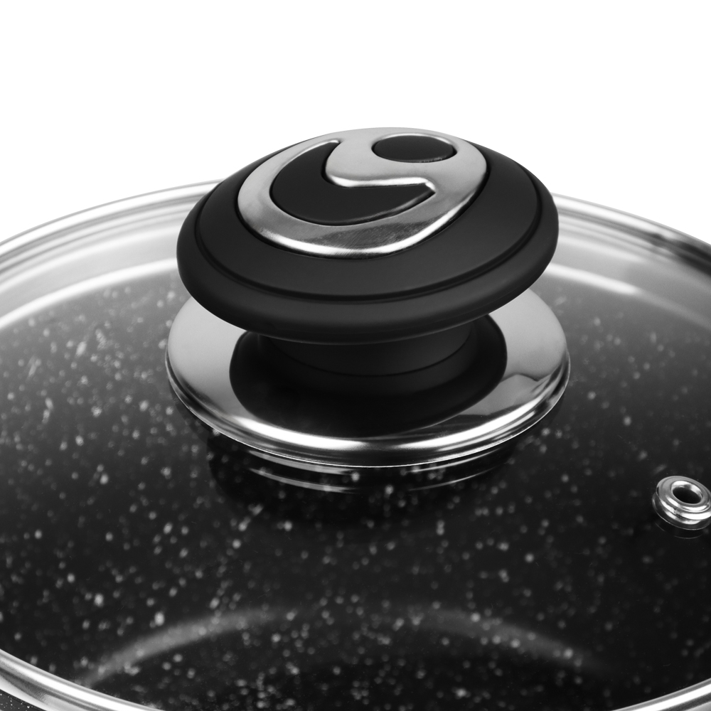 Набор посуды 10 предметов SATOSHI Танто, ковш+крышка 1,3 л, кастр.+крышки 2,3 л, 3,8 л, 5,7 л, сковороды 24 см и 28 см, индукция, арт.№ 846-665